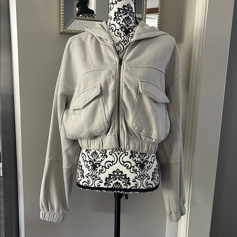 Women's Gray Hooded Jacket